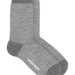 Samar Merino Wool Marl Sock Light Grey Genevieve Sweeney