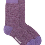 Samar Merino Wool Marl Sock Lilac Genevieve Sweeney