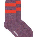 Samar Merino Wool Stripe Sock Orange Genevieve Sweeney
