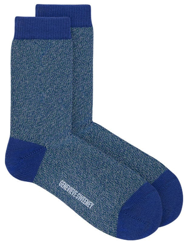 Samar Organic Cotton Sock Blue Marl Genevieve Sweeney