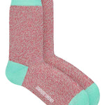 Samar Organic Cotton Marl Sock Red Genevieve Sweeney