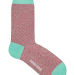 Samar Organic Cotton Marl Sock Red Genevieve Sweeney