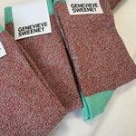 Samar Organic Cotton Marl Sock Red Genevieve Sweeney