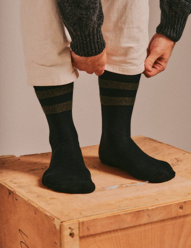 Sasha Cashmere Bed Socks Black Genevieve Sweeney