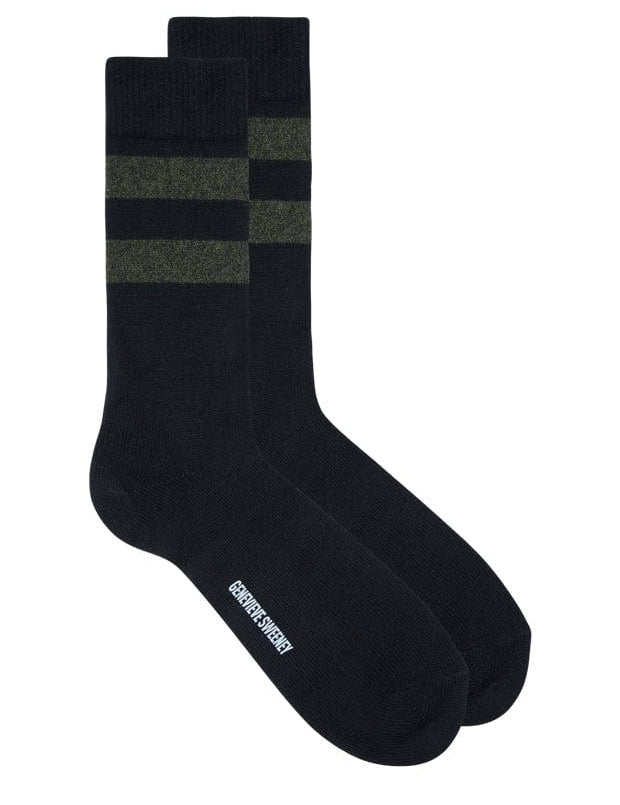 Sasha Cashmere Bed Socks Black Genevieve Sweeney