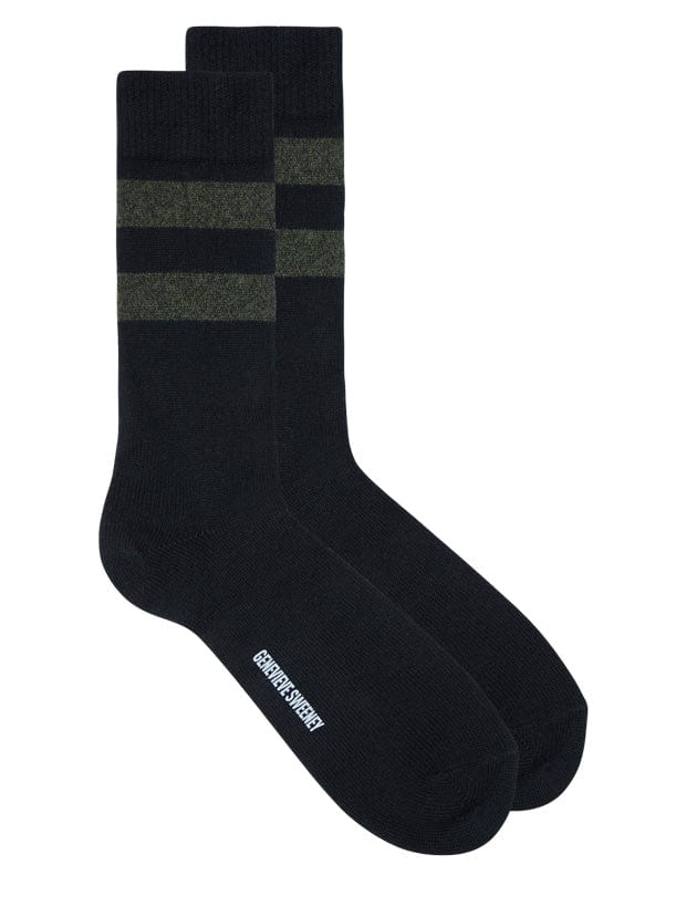 Sasha Cashmere Bed Socks Black Genevieve Sweeney