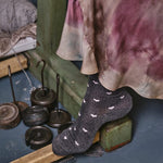 Selina Sparkly Heart Sock Grey Genevieve Sweeney