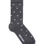 Selina Sparkly Heart Sock Grey Genevieve Sweeney