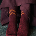 Selina Sparkly Stripe Sock Ruby Genevieve Sweeney