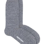 Serin Merino Wool Sock Grey Melange Genevieve Sweeney