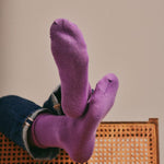 Serin Merino Wool Sock Heather Lilac Genevieve Sweeney