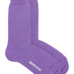 Serin Merino Wool Sock Heather Lilac Genevieve Sweeney