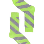 Serora Organic Cotton Stripe Socks Lime Genevieve Sweeney