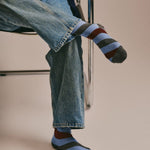 Serora Sparkly Stripe Sock Ice Blue Genevieve Sweeney