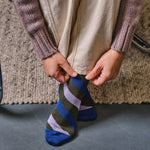 Serora Sparkly Stripe Sock Lilac Genevieve Sweeney