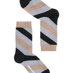 Serora Sparkly Stripe Sock Gold Genevieve Sweeney