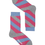 Serora Sparkly Stripe Sock Pink Genevieve Sweeney