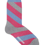 Serora Sparkly Stripe Sock Pink Genevieve Sweeney