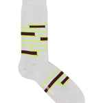 Sette Organic Cotton Stripe Socks Putty White Genevieve Sweeney