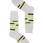 Sette Organic Cotton Stripe Socks Putty White Genevieve Sweeney