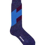 Severn Merino Wool Stripe Sock Indigo Genevieve Sweeney
