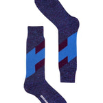 Severn Merino Wool Stripe Sock Indigo Genevieve Sweeney