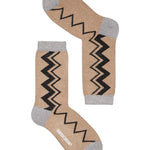 Sigi Sparkly Zig Zag Socks Gold Genevieve Sweeney