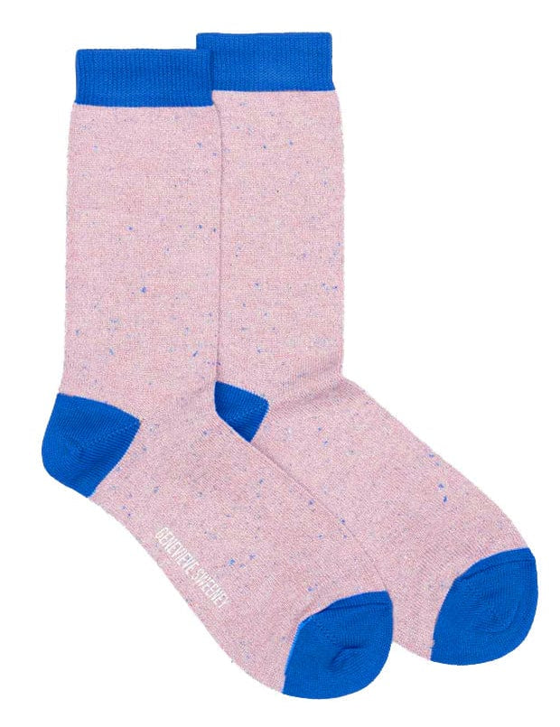 Solline Sparkly Sock Silk Tweed Pink Genevieve Sweeney