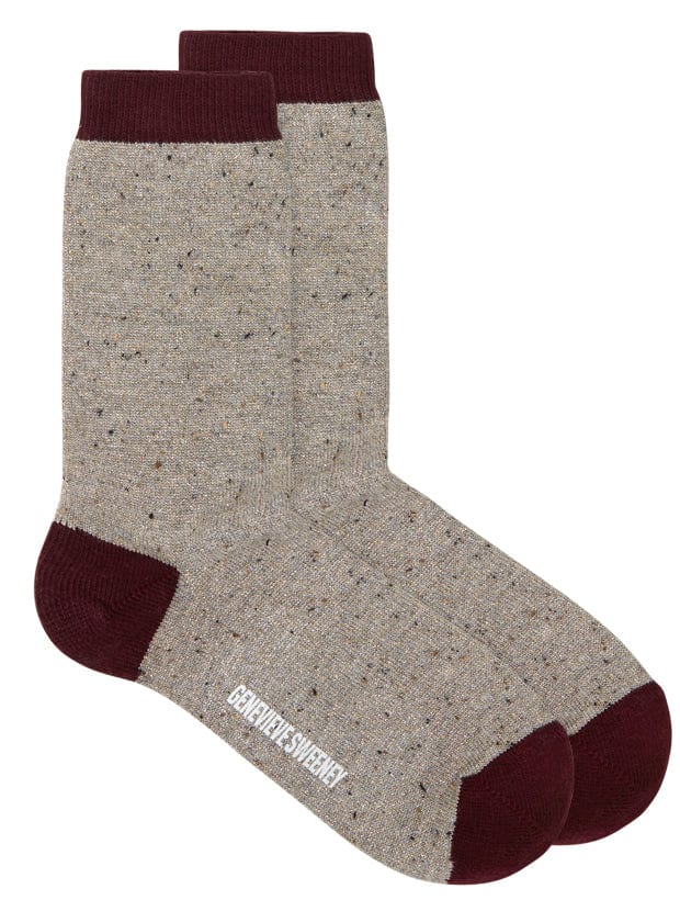 Solline Sparkly Sock Silk Tweed Gold Genevieve Sweeney