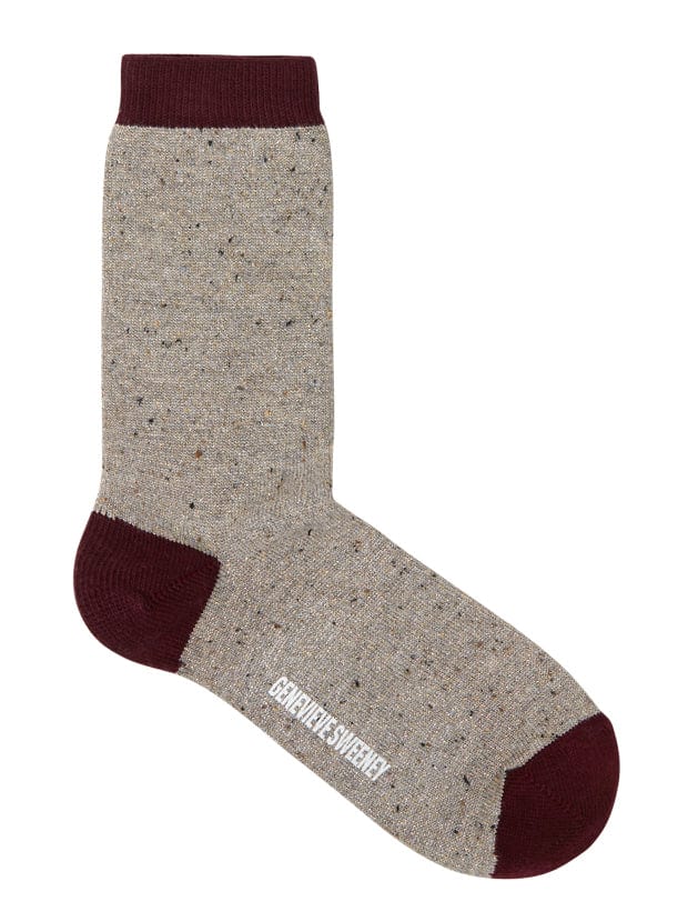 Solline Sparkly Sock Silk Tweed Gold Genevieve Sweeney
