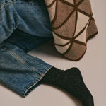 Soro Lounge Socks Merino Cashmere Sparkly Black Genevieve Sweeney