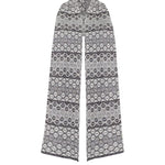 Geometric Sparkly Viscose Cotton Scarf Khaki Genevieve Sweeney