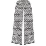 Geometric Sparkly Viscose Cotton Scarf Khaki Genevieve Sweeney