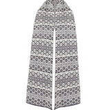 Geometric Sparkly Viscose Cotton Scarf Khaki Genevieve Sweeney