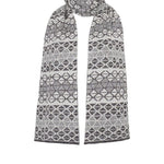 Geometric Sparkly Viscose Cotton Scarf Khaki Genevieve Sweeney