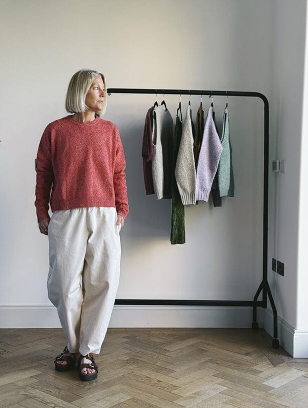 Ash Lambswool Sweater Poppy Red Marl Genevieve Sweeney