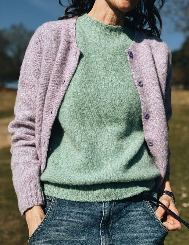 Laide Brushed Wool Knitted Vest Celadon Green Genevieve Sweeney