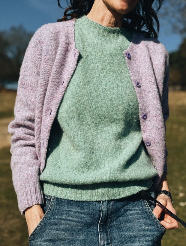 Laide Brushed Wool Knitted Vest Celadon Green Genevieve Sweeney