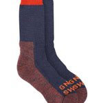 GS Merino Wool Walking Sock Denim Orange Genevieve Sweeney