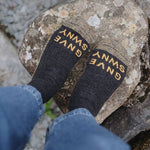 GS Merino Wool Walking Sock Charcoal Genevieve Sweeney