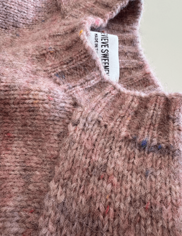 Willow Alpaca Merino Wool Sweater Pink Genevieve Sweeney