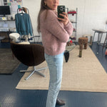 Willow Alpaca Merino Wool Sweater Pink Genevieve Sweeney