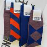 Sock Gift Set Sartorial Stripe Bright Blue Genevieve Sweeney