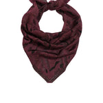 Jacquard Sparkly Viscose Neck Scarf Burgundy Genevieve Sweeney