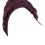 Jacquard Sparkly Viscose Neck Scarf Burgundy Genevieve Sweeney