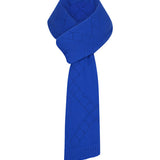 Pointelle Diamond Cashmere Scarf Bright Blue