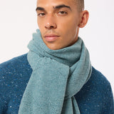 Pointelle Diamond Cashmere Scarf Sea Green