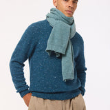 Pointelle Diamond Cashmere Scarf Sea Green