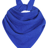Cashmere Textured Triangle Scarf Bright Blue