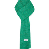 Chunky Alpaca Merino Wool Moss Stitch Scarf Bright Green